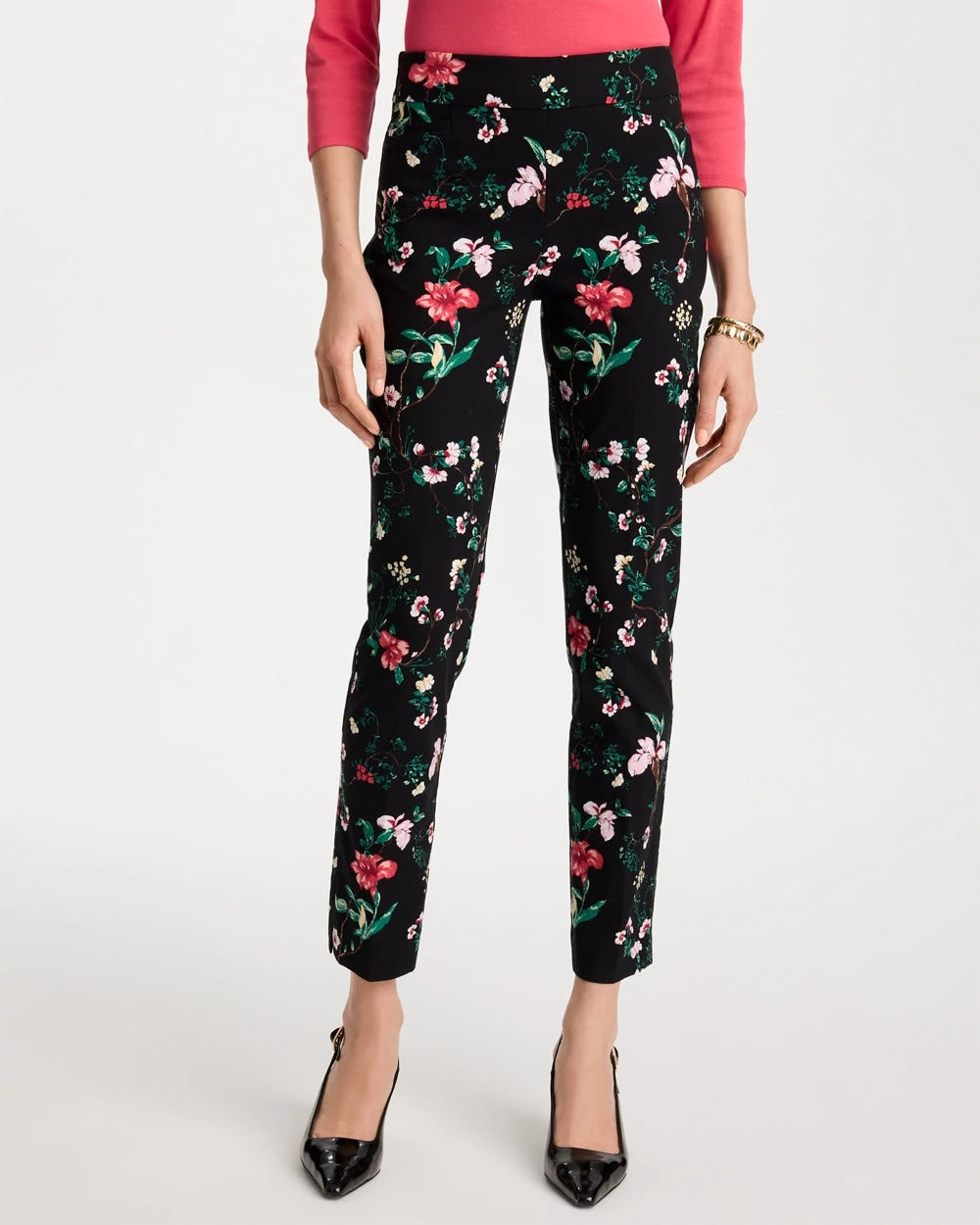 Chico's Kyoto Bloom Brigitte™ Slim Ankle Pants Black