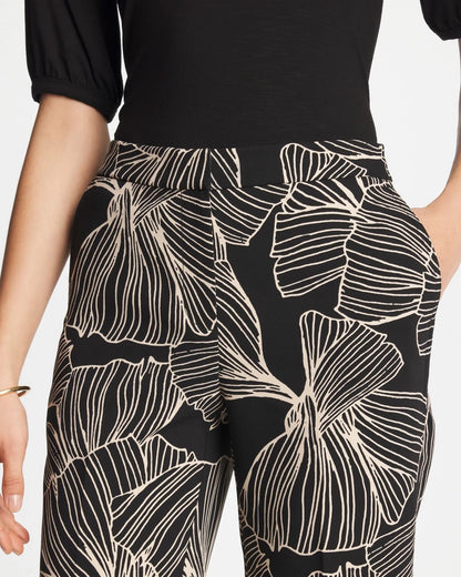 Chico's Ginkgo Crepe Tapered Ankle Pants Black