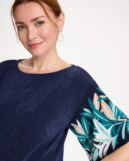 Chico's Travelers™ Printed Kimono Sleeve Top Kings Navy