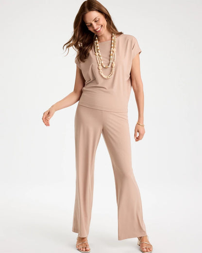 Chico's Travelers™ Palm Embossed Knit Top Mocha Mousse