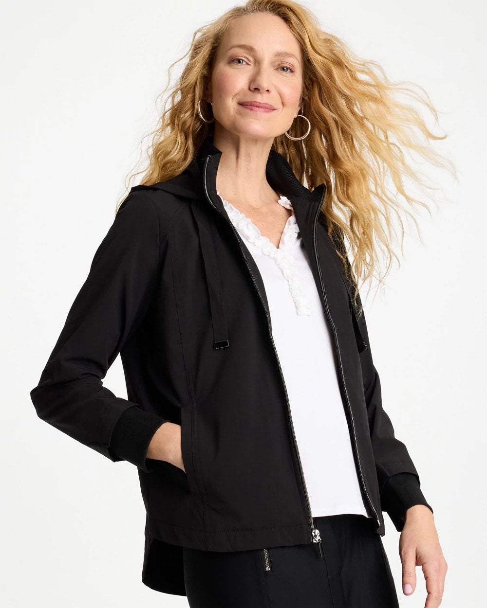 Chico's Zenergy® UPF Rib Mix Jacket Black