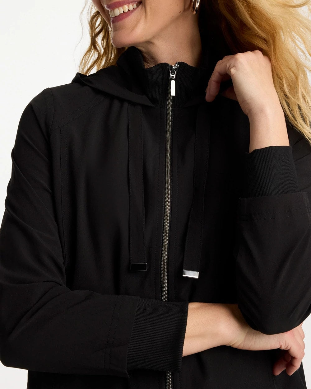 Chico's Zenergy® UPF Rib Mix Jacket Black