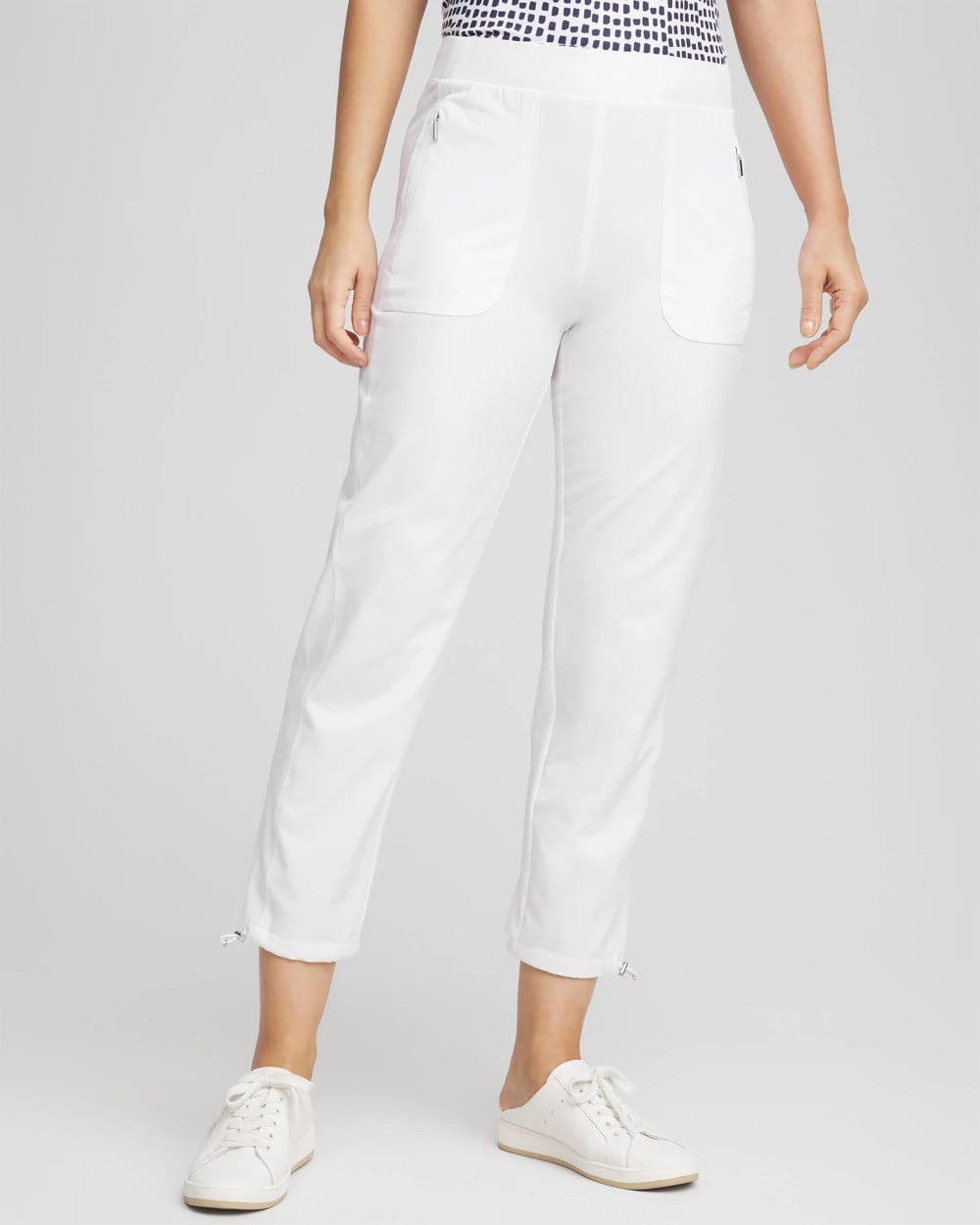 Chico's Zenergy® UPF Bungee Neema Cropped Pants Alabaster