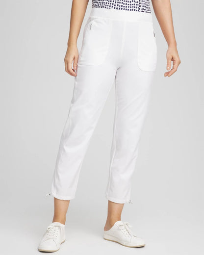 Chico's Zenergy® UPF Bungee Neema Cropped Pants Alabaster