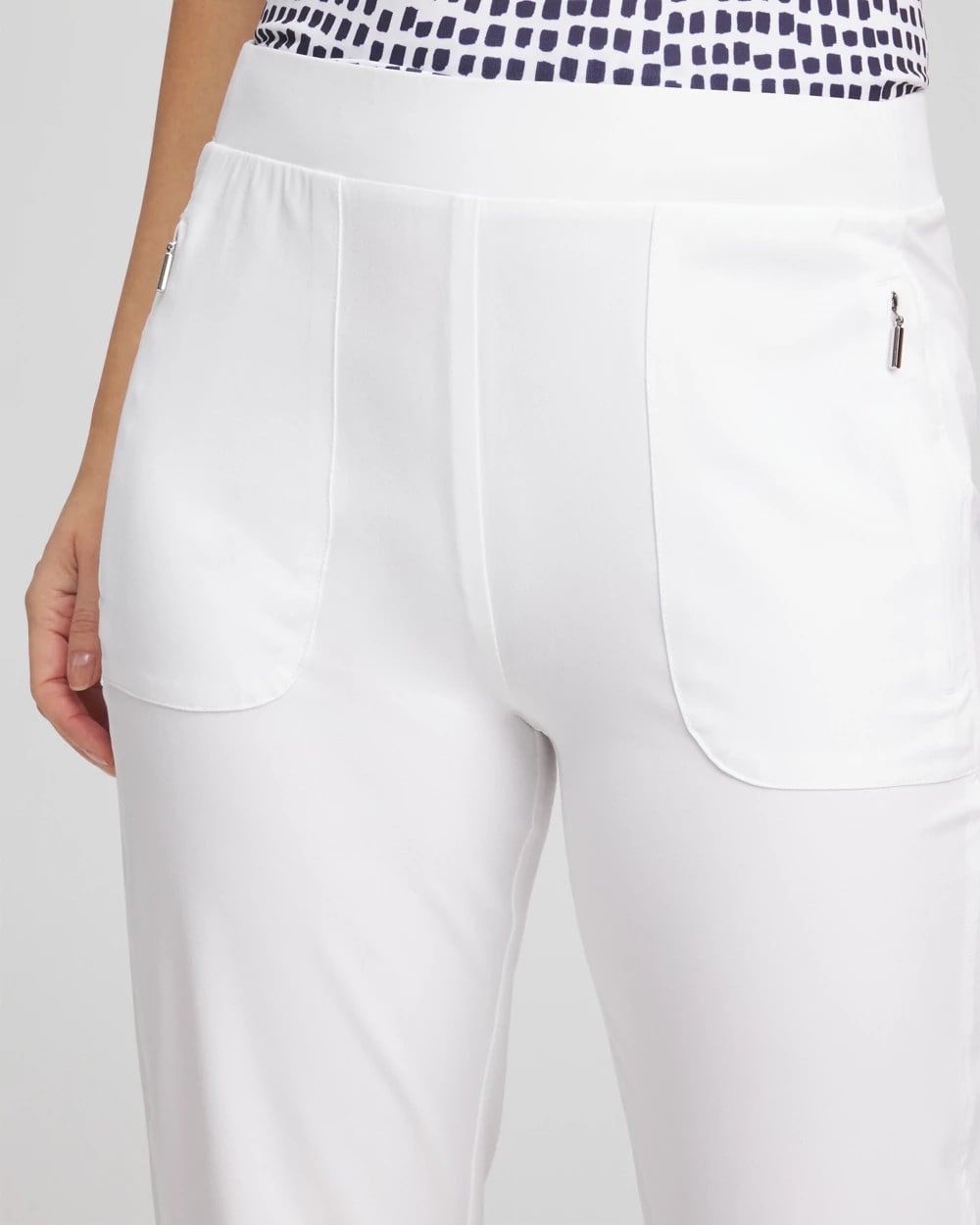 Chico's Zenergy® UPF Bungee Neema Cropped Pants Alabaster