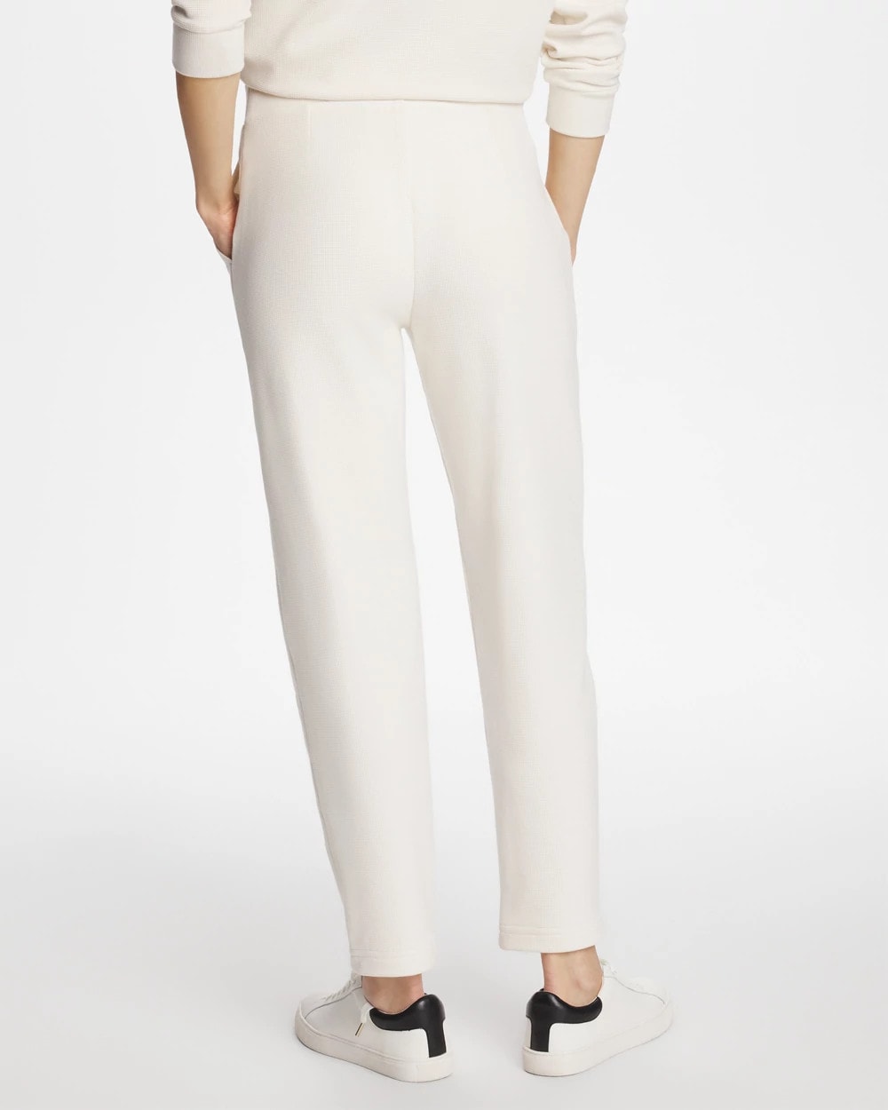 Chico's Zenergy® Soft Waffle Tapered Ankle Pants Cream