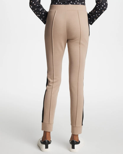 Chico's Zenergy® Double-Knit Contrast Ankle Pants Studio Taupe