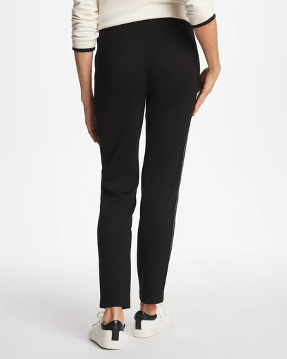 Chico's Zenergy® Double-Knit Pick Stitch Ankle Pants Black