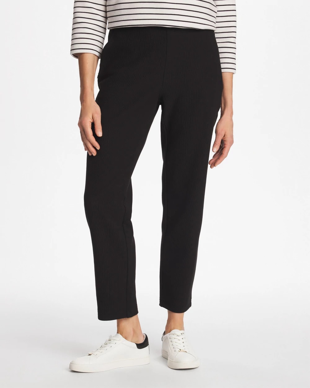 Chico's Zenergy® Ottoman Knit Ankle Pants Black