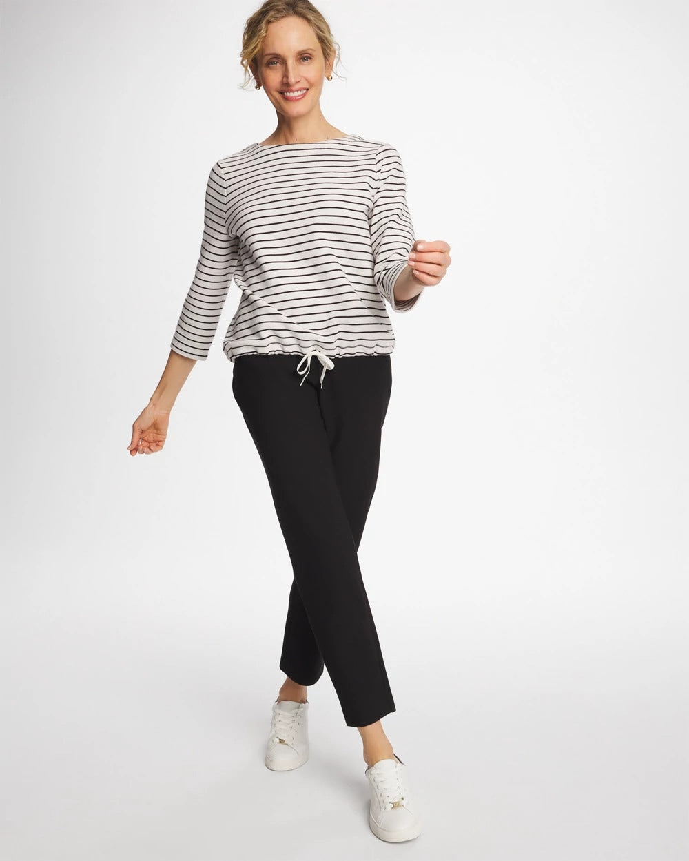 Chico's Zenergy® Ottoman Knit Ankle Pants Black