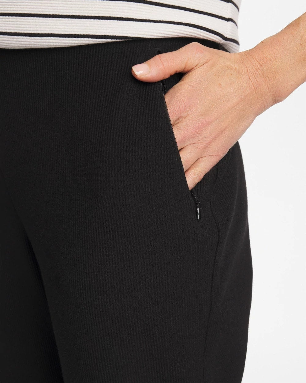 Chico's Zenergy® Ottoman Knit Ankle Pants Black