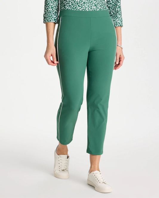 Chico's Zenergy® UPF Side Piping Ankle Pants Water Lily Green