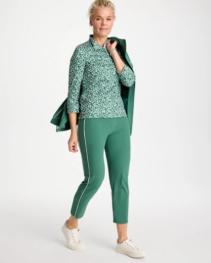 Chico's Zenergy® UPF Side Piping Ankle Pants Water Lily Green