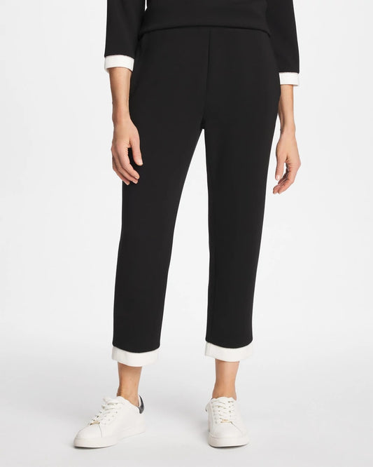 Chico's Zenergy® Soft Caviar Bead Contrast Pants Black