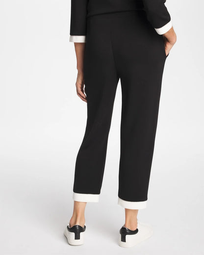 Chico's Zenergy® Soft Caviar Bead Contrast Pants Black