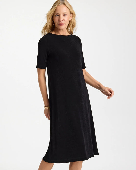 Chico's Travelers™ Elbow Sleeve Dress Travelers Black