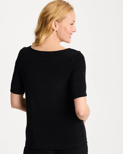 Chico's Travelers™ Jewelry Detail Top Travelers Black