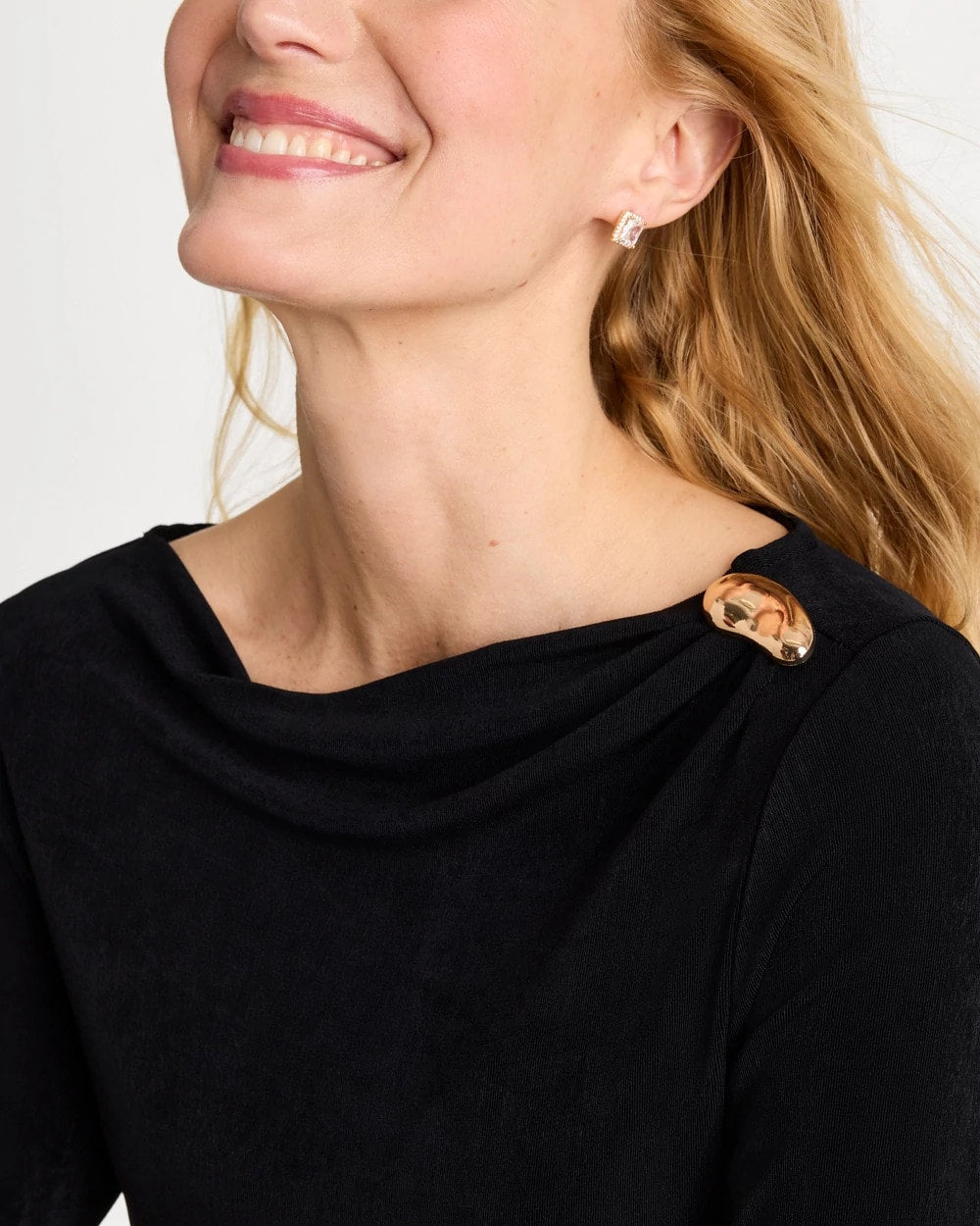 Chico's Travelers™ Jewelry Detail Top Travelers Black