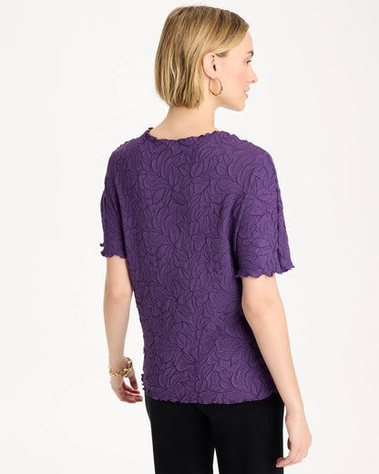 Chico's Travelers™ Embossed Pullover Top Rich Amethyst