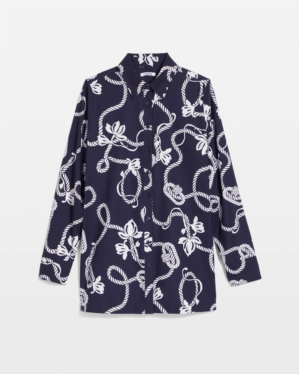 Chico's No Iron™ Rope Print Tunic Passport Blue