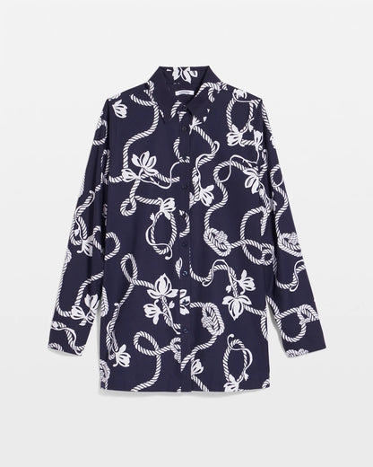 Chico's No Iron™ Rope Print Tunic Passport Blue