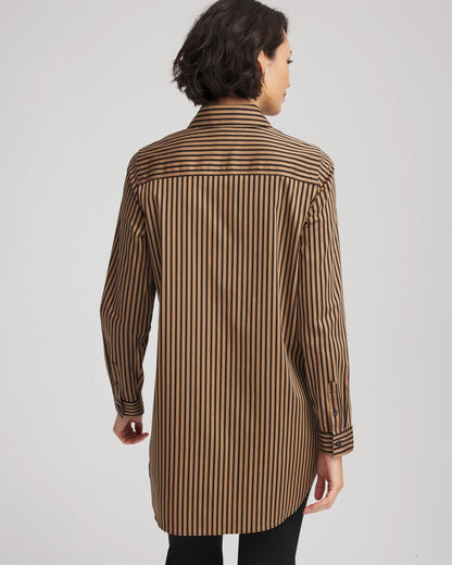 Chico's No Iron™ Slimming Imperial Stripe Tunic Black