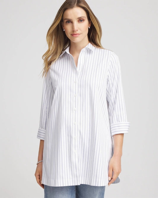 Chico's No Iron™ Classic-Fit Tunic Blue Lotus