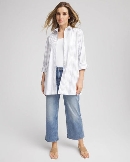 Chico's No Iron™ Classic-Fit Tunic Blue Lotus