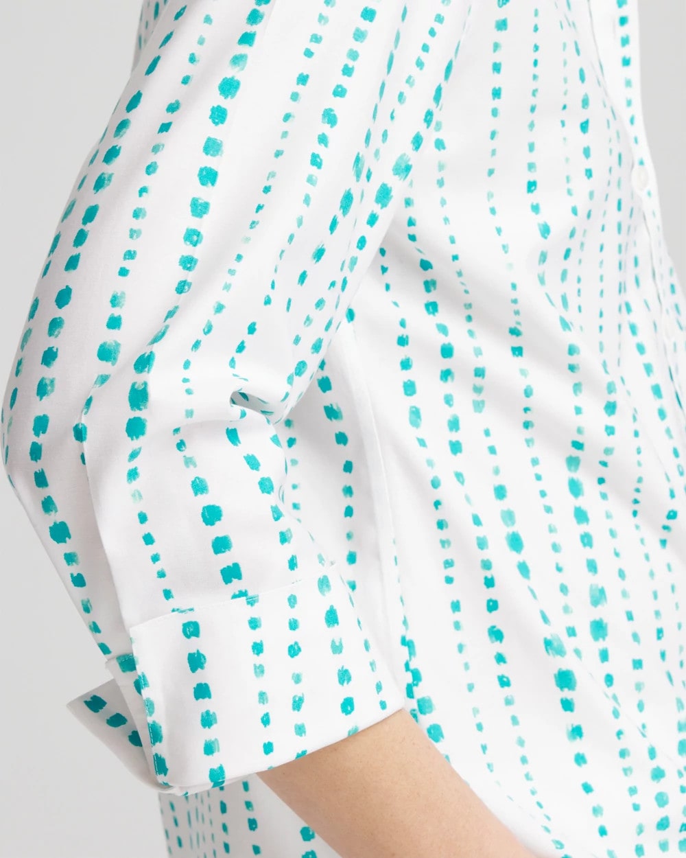 Chico's No Iron™ Sateen Bubble Print Shirt Seaspray