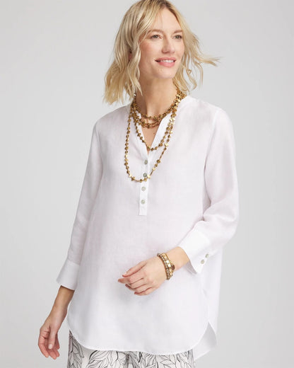 Chico's No Iron™ Linen Tunic Optic White