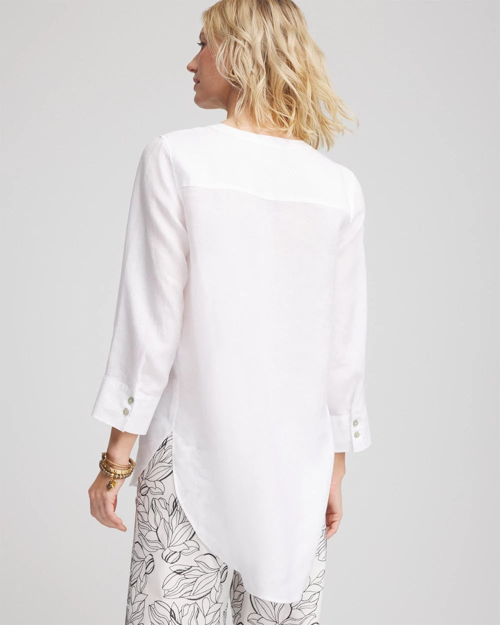 Chico's No Iron™ Linen Tunic Optic White