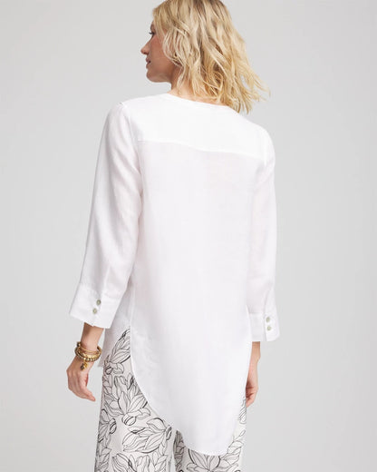 Chico's No Iron™ Linen Tunic Optic White