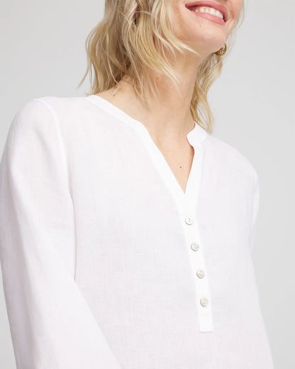 Chico's No Iron™ Linen Tunic Optic White