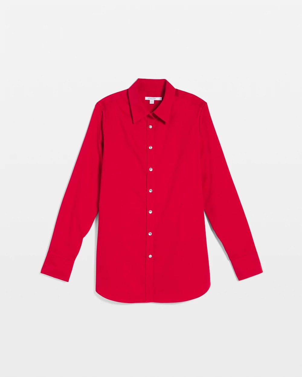 Chico's No Iron™ Rhinestone Button Shirt Carmine Red