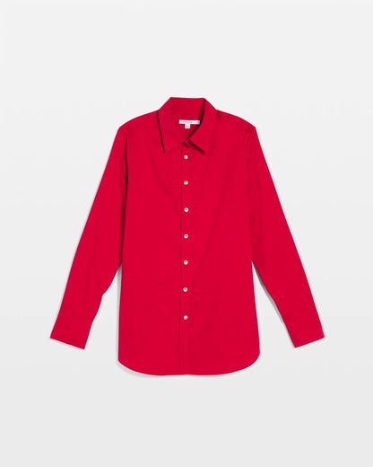 Chico's No Iron™ Rhinestone Button Shirt Carmine Red