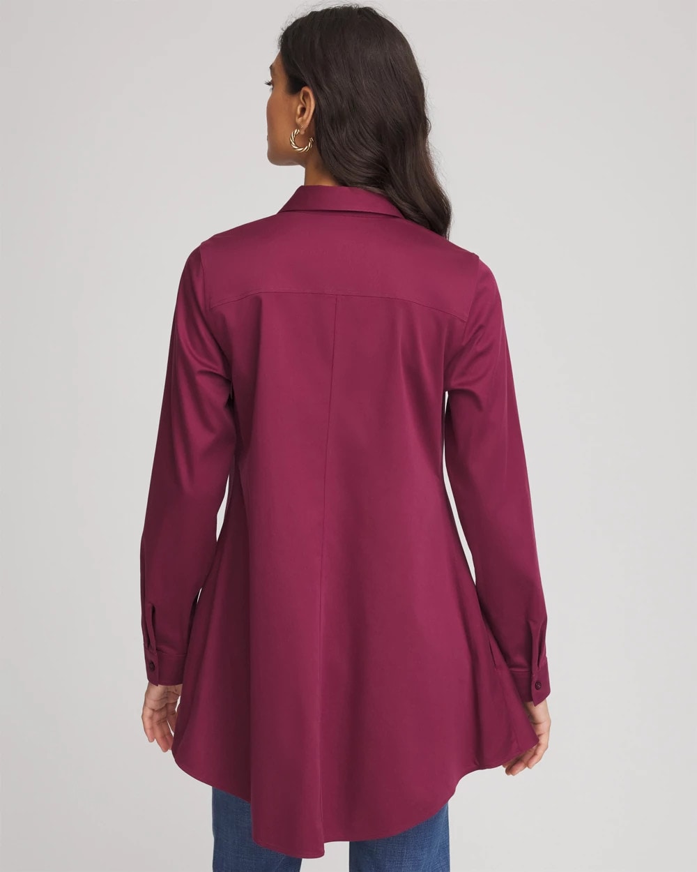 Chico's No Iron™ Pocketed Tunic Deep Chianti