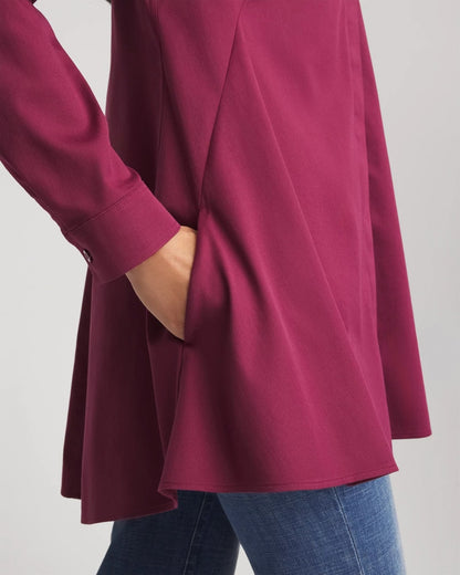 Chico's No Iron™ Pocketed Tunic Deep Chianti