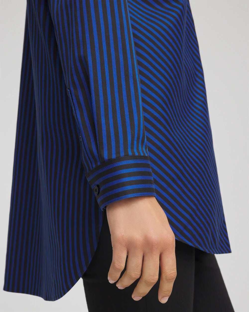 Chico's No Iron™ Slimming Striped Tunic Cobalt Stone