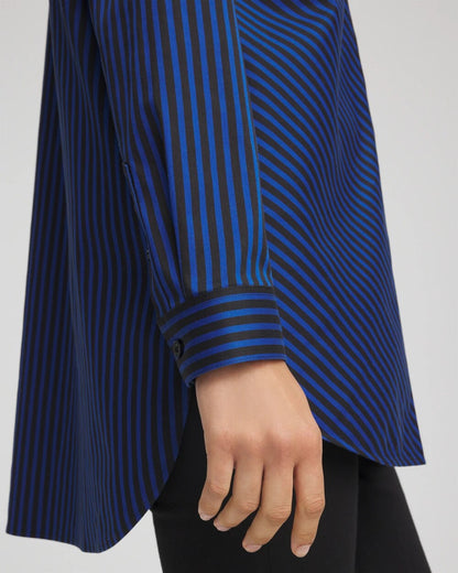 Chico's No Iron™ Slimming Striped Tunic Cobalt Stone
