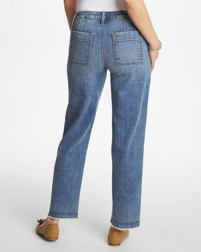 Chico's Girlfriend Straight Ankle Jeans Nara Indigo