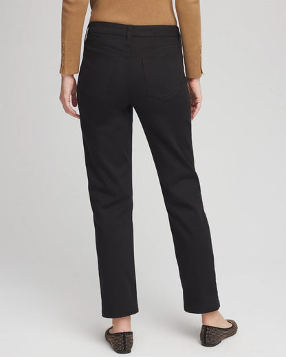Chico's Girlfriend Straight Ankle Jeans Black
