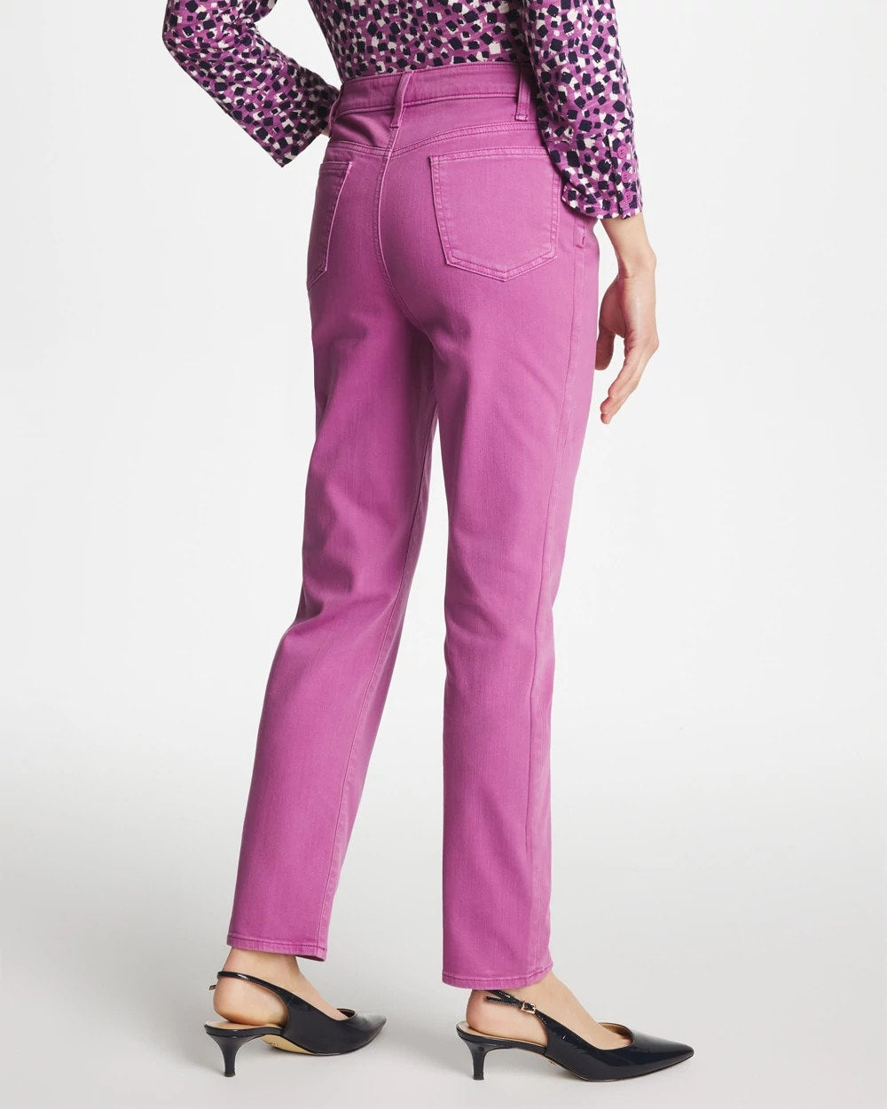Chico's Girlfriend Slim Ankle Jeans Violet Shadow