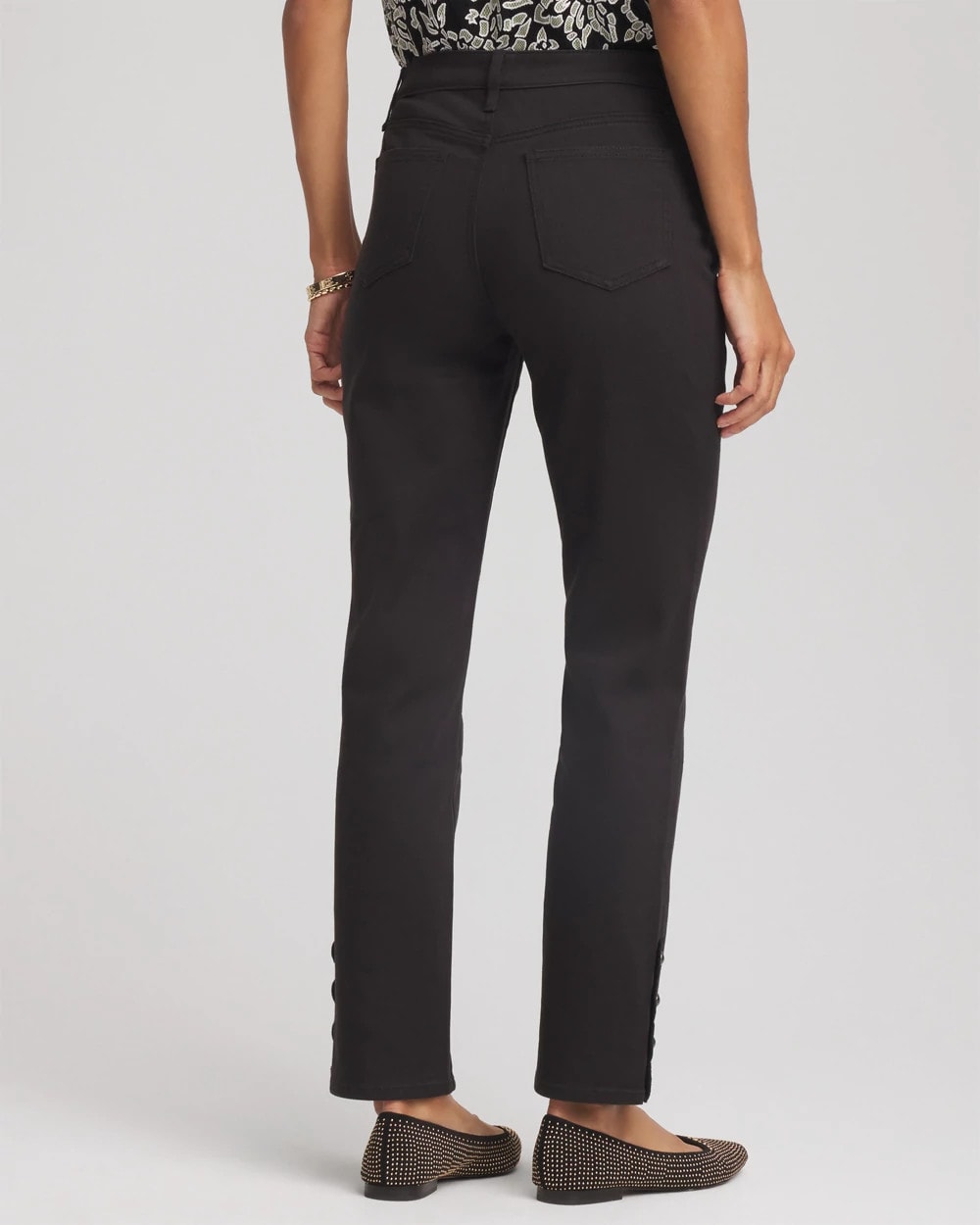 Chico's Girlfriend Slim Ankle Jeans Black