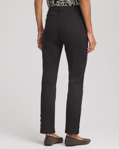 Chico's Girlfriend Slim Ankle Jeans Black