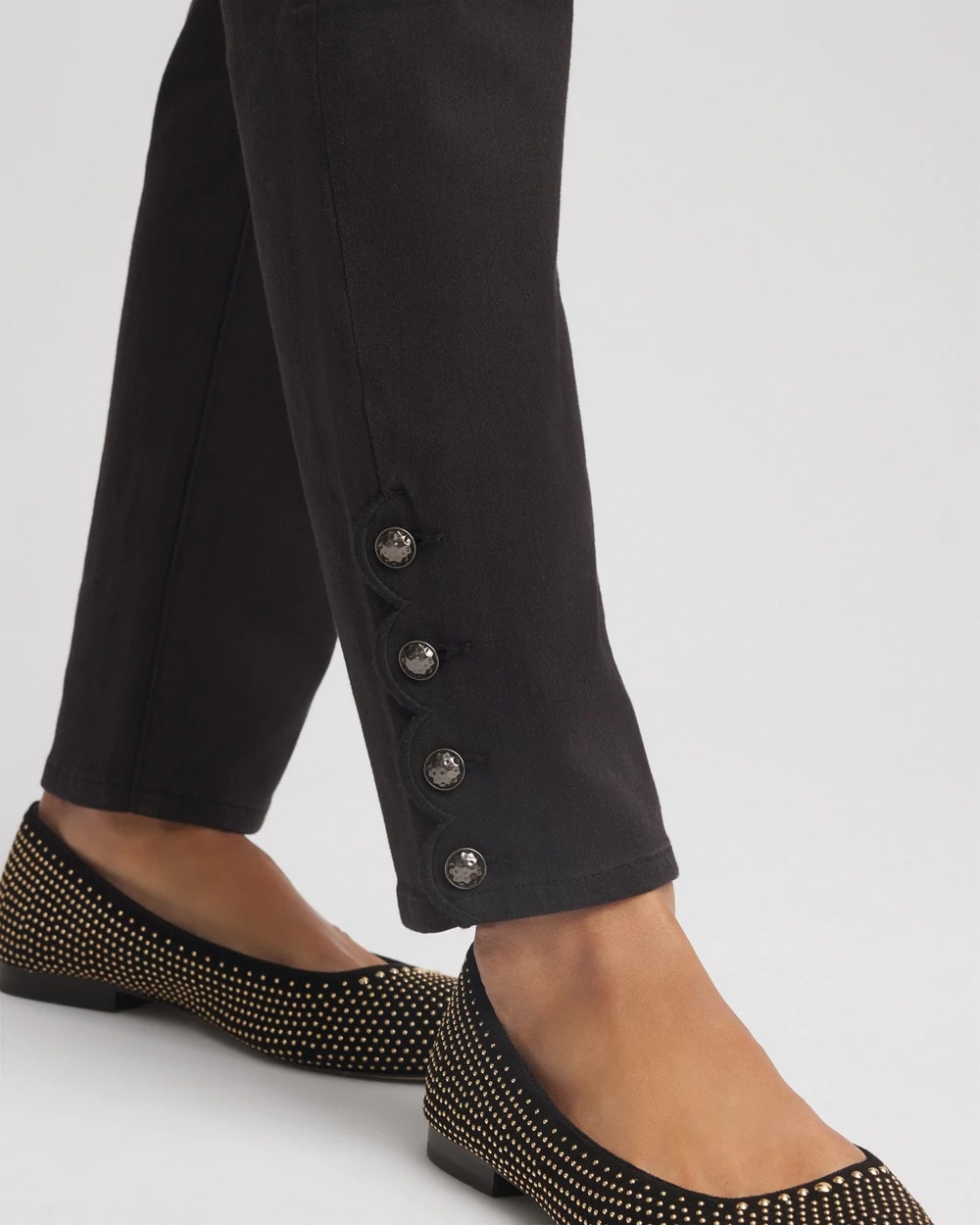 Chico's Girlfriend Slim Ankle Jeans Black