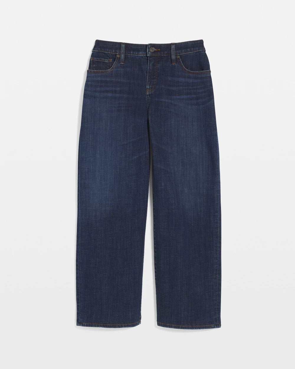 Chico's Girlfriend Wide-Leg Cropped Jean Dark Sapphire Indigo