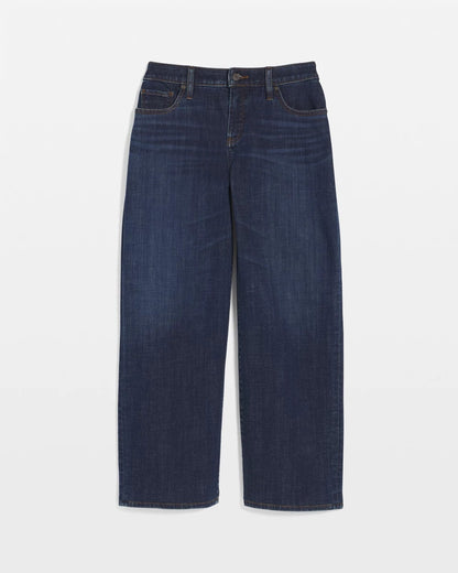 Chico's Girlfriend Wide-Leg Cropped Jean Dark Sapphire Indigo