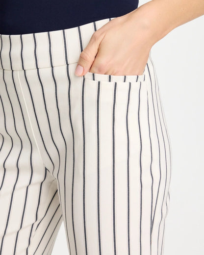 Chico's Pinstriped Brigitte™ Slim Ankle Pants Alabaster