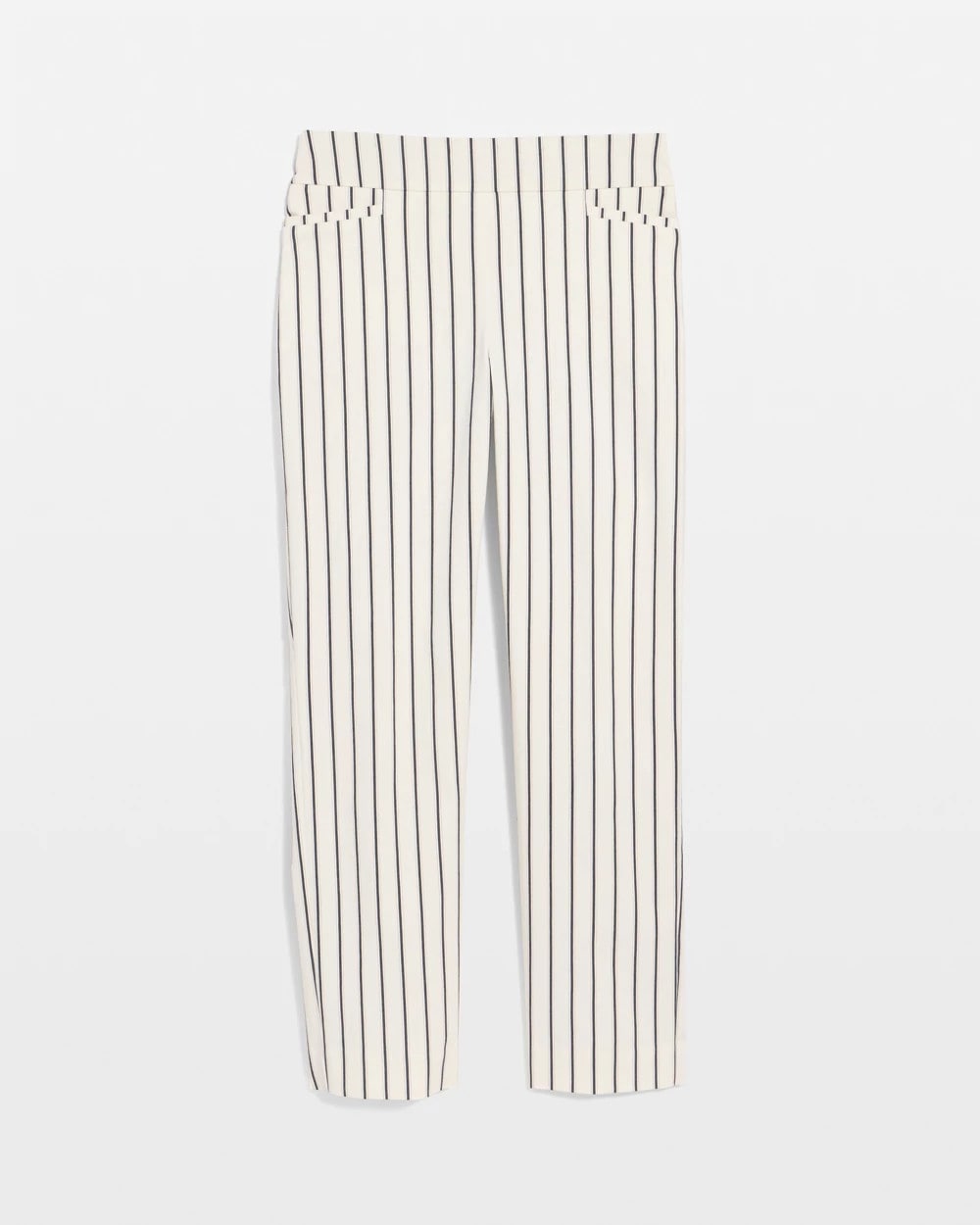 Chico's Pinstriped Brigitte™ Slim Ankle Pants Alabaster