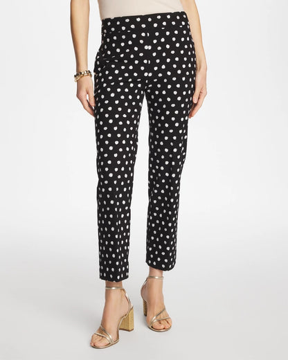 Chico's Sketch Dot Brigitte™ Straight Crop Black